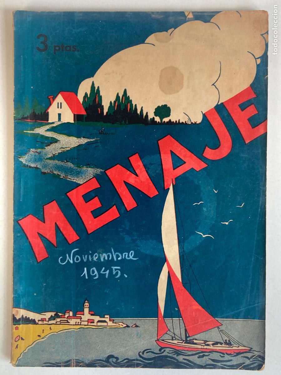 Libros de segunda mano: MENAGE, REVISTA DE COCINA - NOVIEMBRE 1945