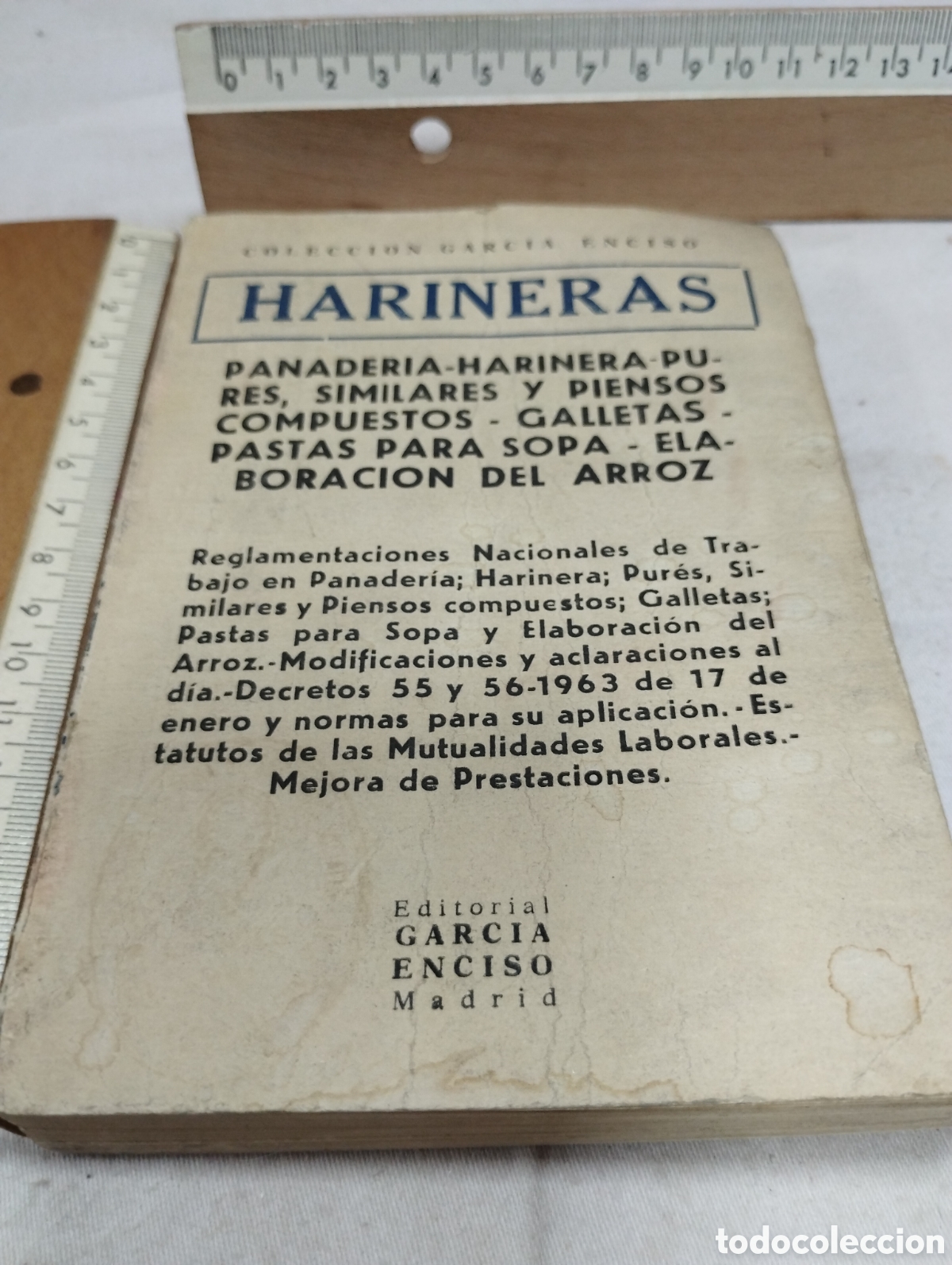 Libros de segunda mano: Harineras. Colecci&oacute;n Garc&iacute;a Enciso, 1965