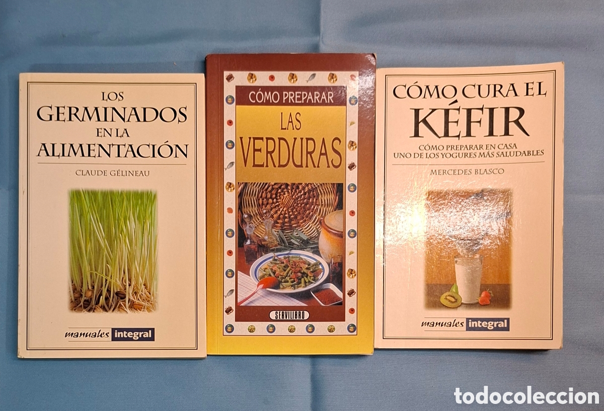 Libros de segunda mano: Lote bienestar: germinados, k&eacute;fir y cocina