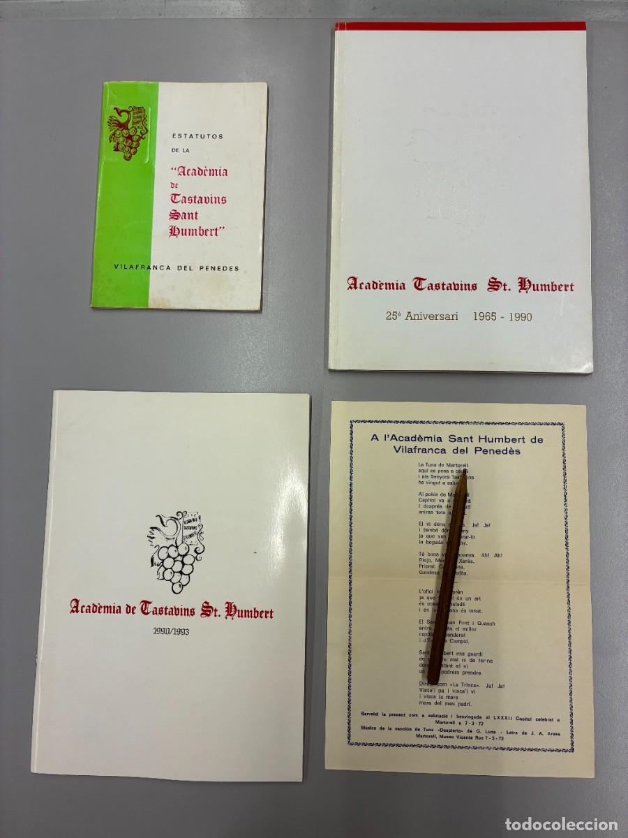 Libros de segunda mano: EXCEPCIONAL LOT. VILAFRANCA DEL PENED&Egrave;S. ACAD&Egrave;MIA DE TASTAVINS SANT HUMBERT: ESTATUTS, PUBLICACIONS