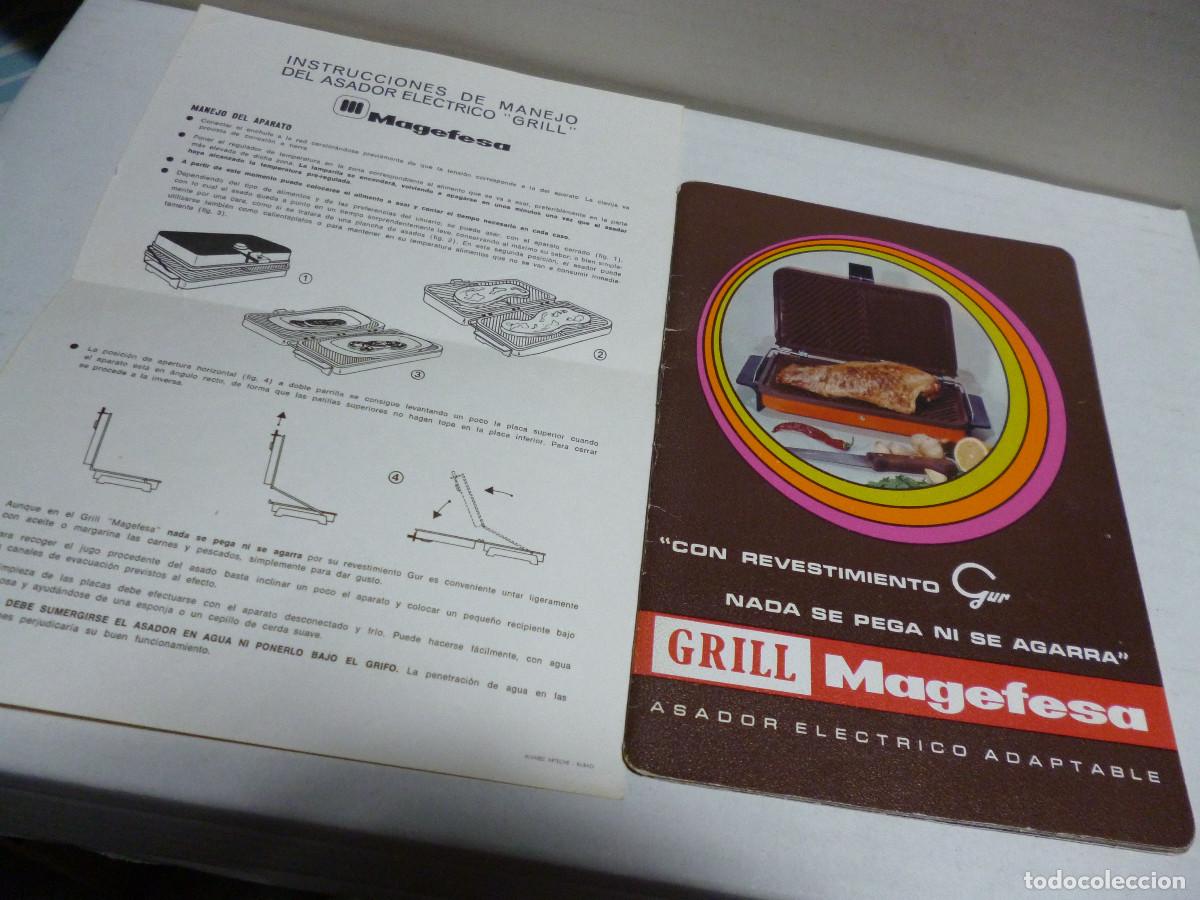 Libros de segunda mano: INSTRUCCIONES DE USO GRILL MAGEFESA CON RECETAS -