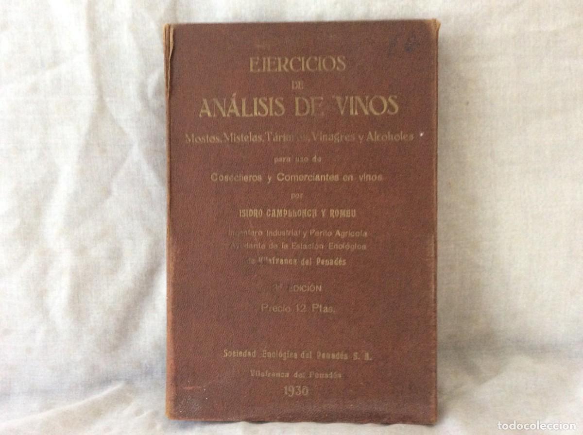 Libros de segunda mano: EJERCICIOS ANALISIS DE VINOS