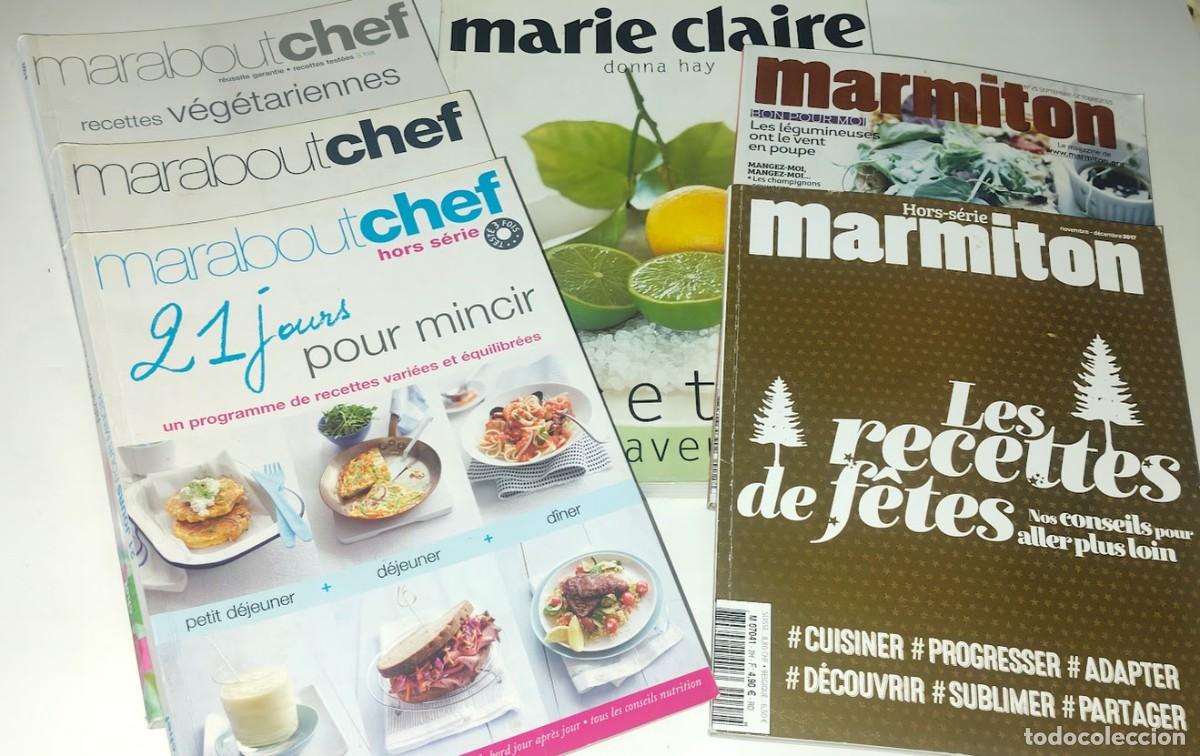 Libros de segunda mano: 6 revistas de recetas de cocina - idioma Frances -Marie Claire/Marmiton/Marabout Chef- Gastronom&iacute;a