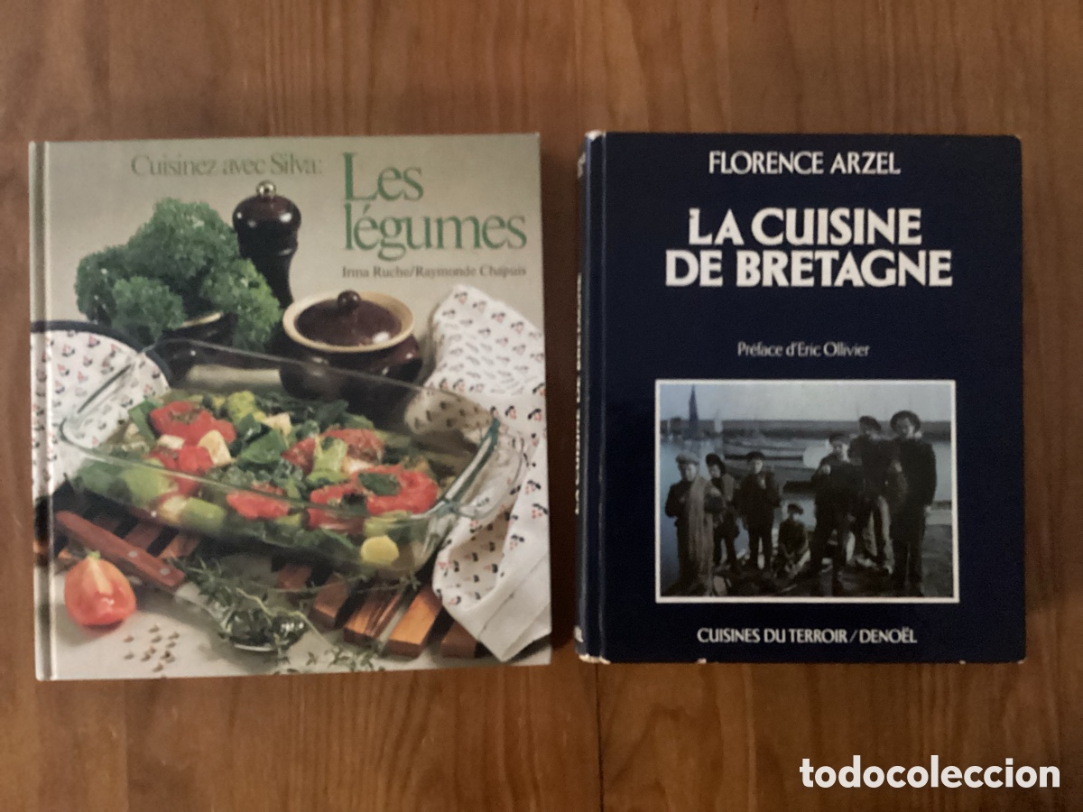 Libros de segunda mano: Lote 2 Libros Cocina Francesa: La Cuisine de Bretagne (F. Arzel) + Cuisinez avec Silva: Les L&eacute;gumes