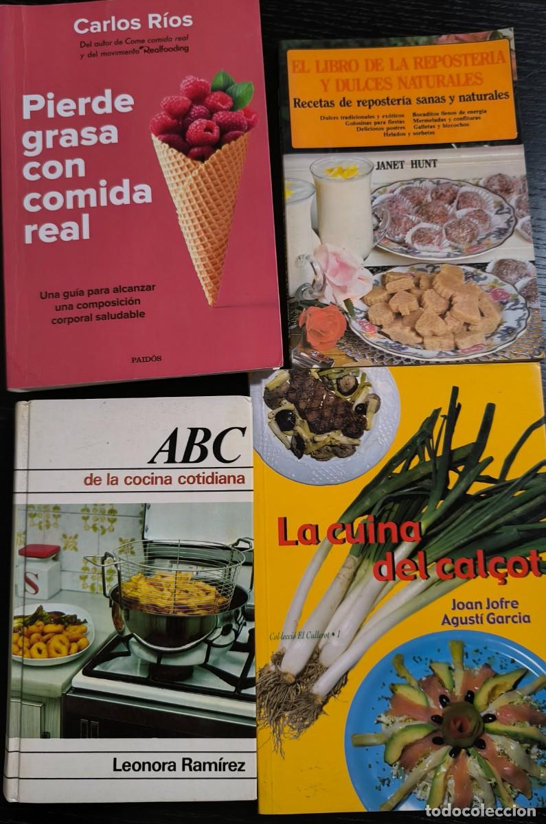 Libros de segunda mano: Lote de 4 libros de cocina y nutrici&oacute;n.
