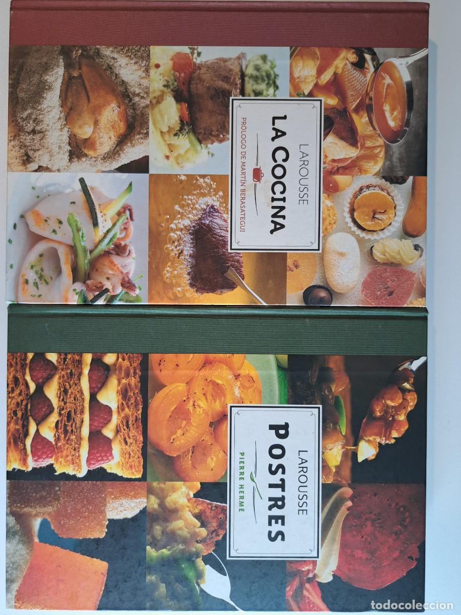 Libros de segunda mano: Lote 2 Libros Gastronom&iacute;a Larousse: La Cocina (Mart&iacute;n Berasategui) + Larousse Postres (Pierre Herm&eacute;)