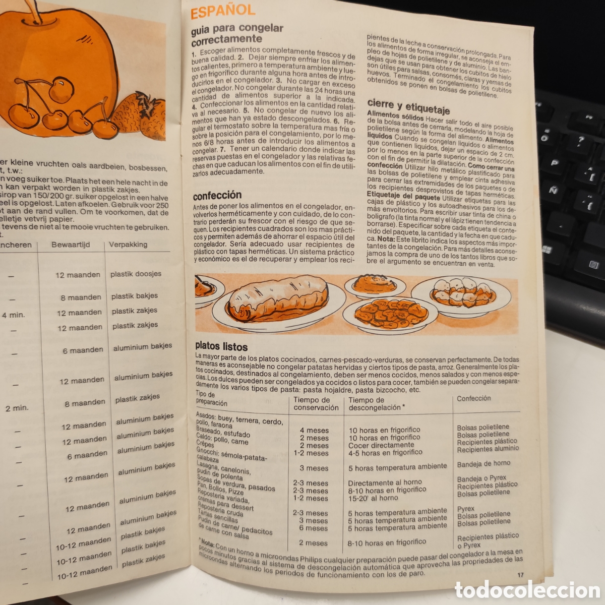 Libros de segunda mano: COMO EMBALAR COMIDA - GUIA PARA CONGELAR CORRECTAMENTE - EN VARIOS IDIOMAS - VER FOTOS / 4201