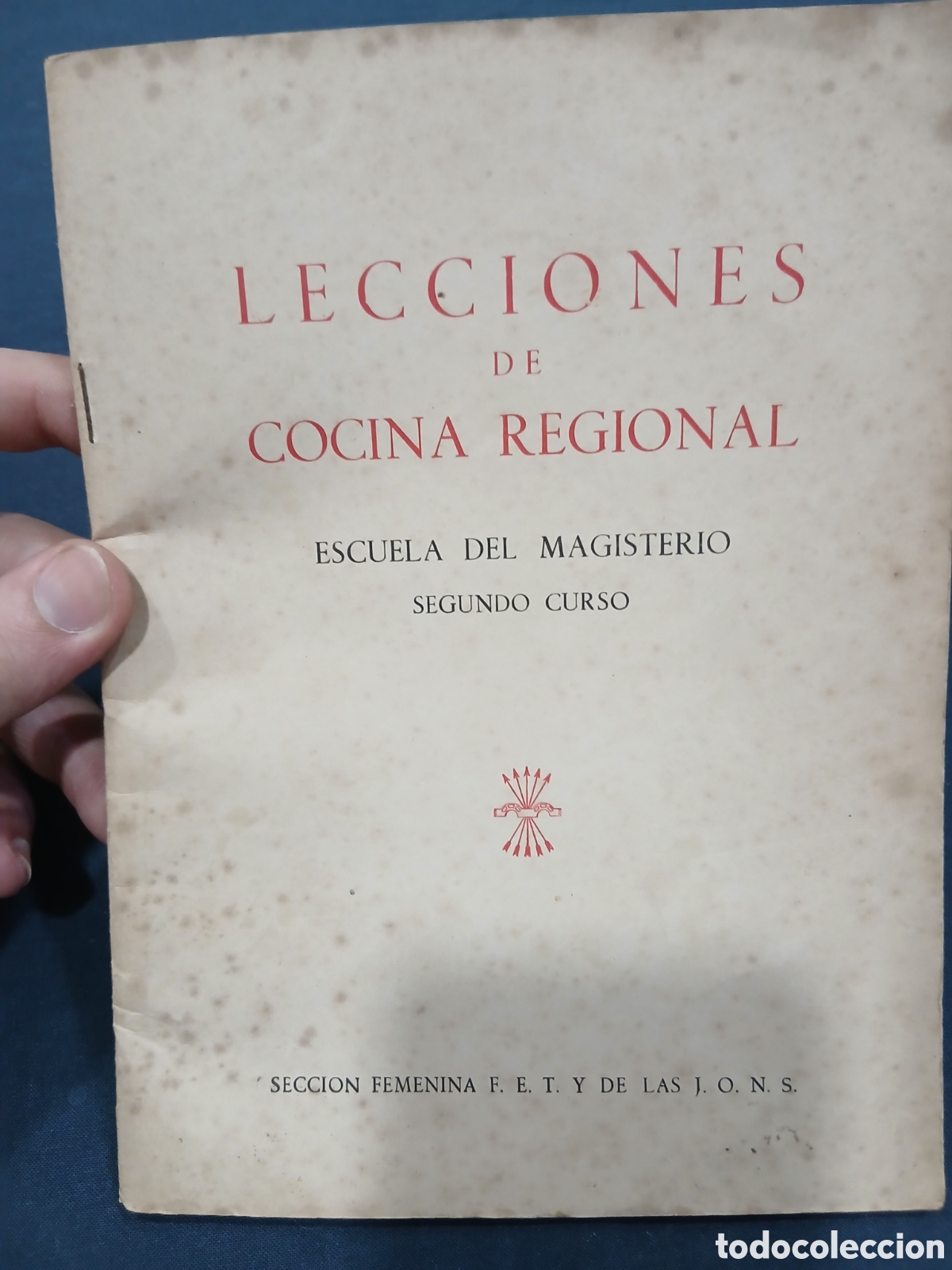 Livros em segunda m&atilde;o: Lecciones de cocina regional. Falange. Secc Femenina. (L134)