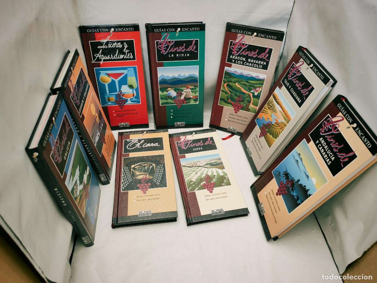 Second hand books: PACK 9 TOMOS Gu&iacute;as con Encanto El Pa&iacute;s-Aguilar VINOS, CAVAS Y LICORES (Tapa dura, COMO NUEVOS)
