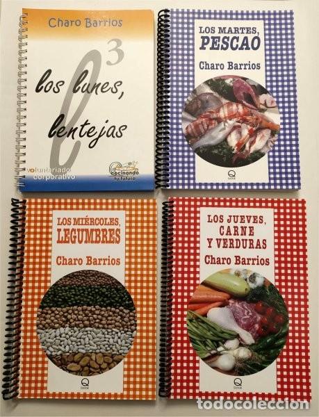Libros de segunda mano: Cuatro libros de cocina (recetarios) de Charo Barrios. Q-book (C&aacute;diz)