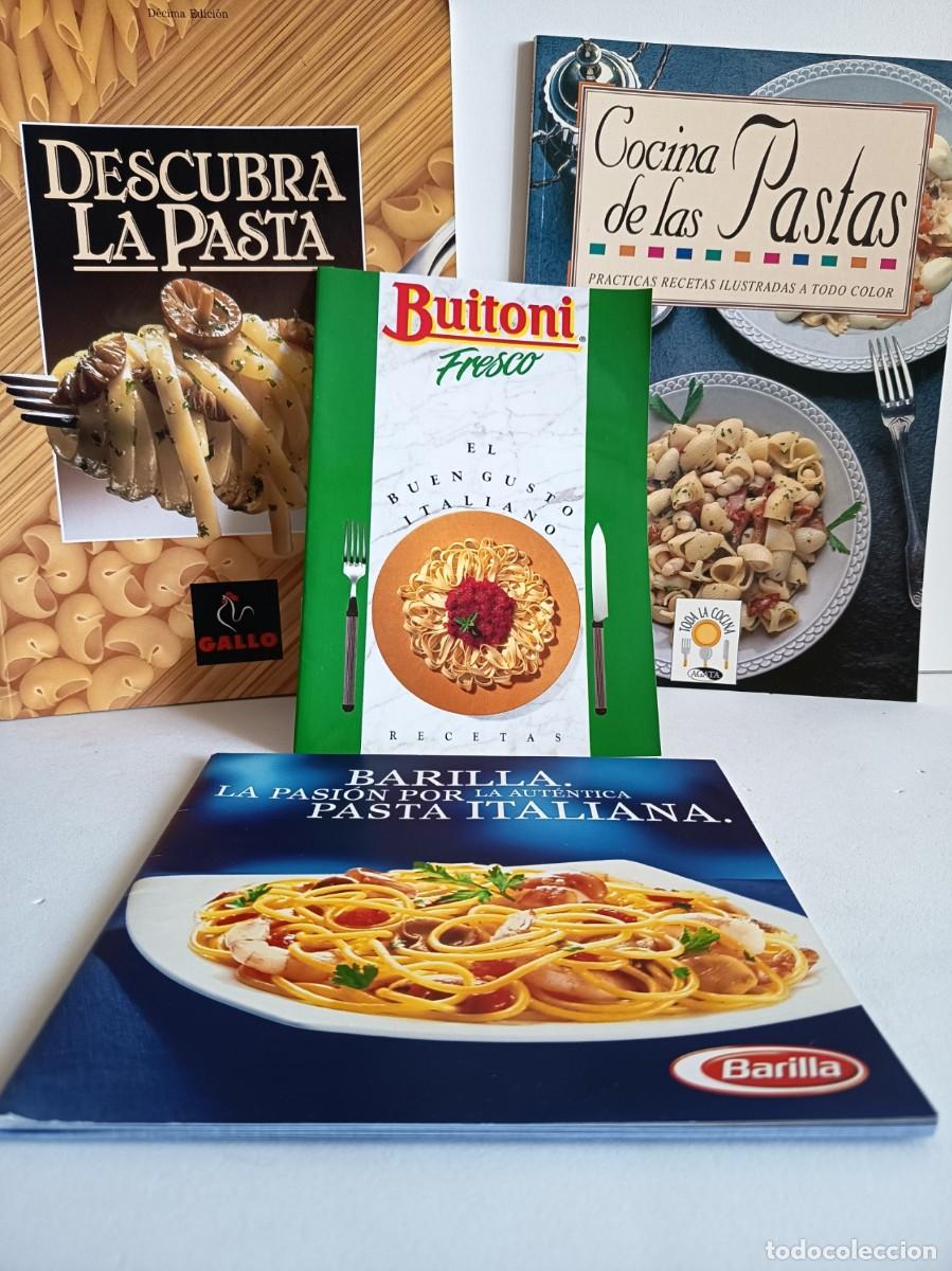 Libros de segunda mano: LOTE 4 recetarios sobre PASTA ITALIANA Gallo-Buitoni-Barilla...