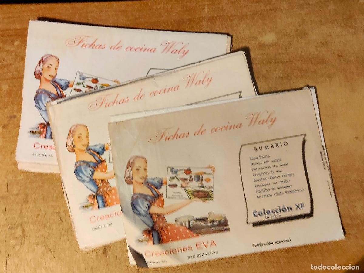 Libros de segunda mano: COCINA WALY COLECCION XL 1958 - 8 SOBREs de las FICHAS CREACIONES EVA - ver fotos - solo sobre