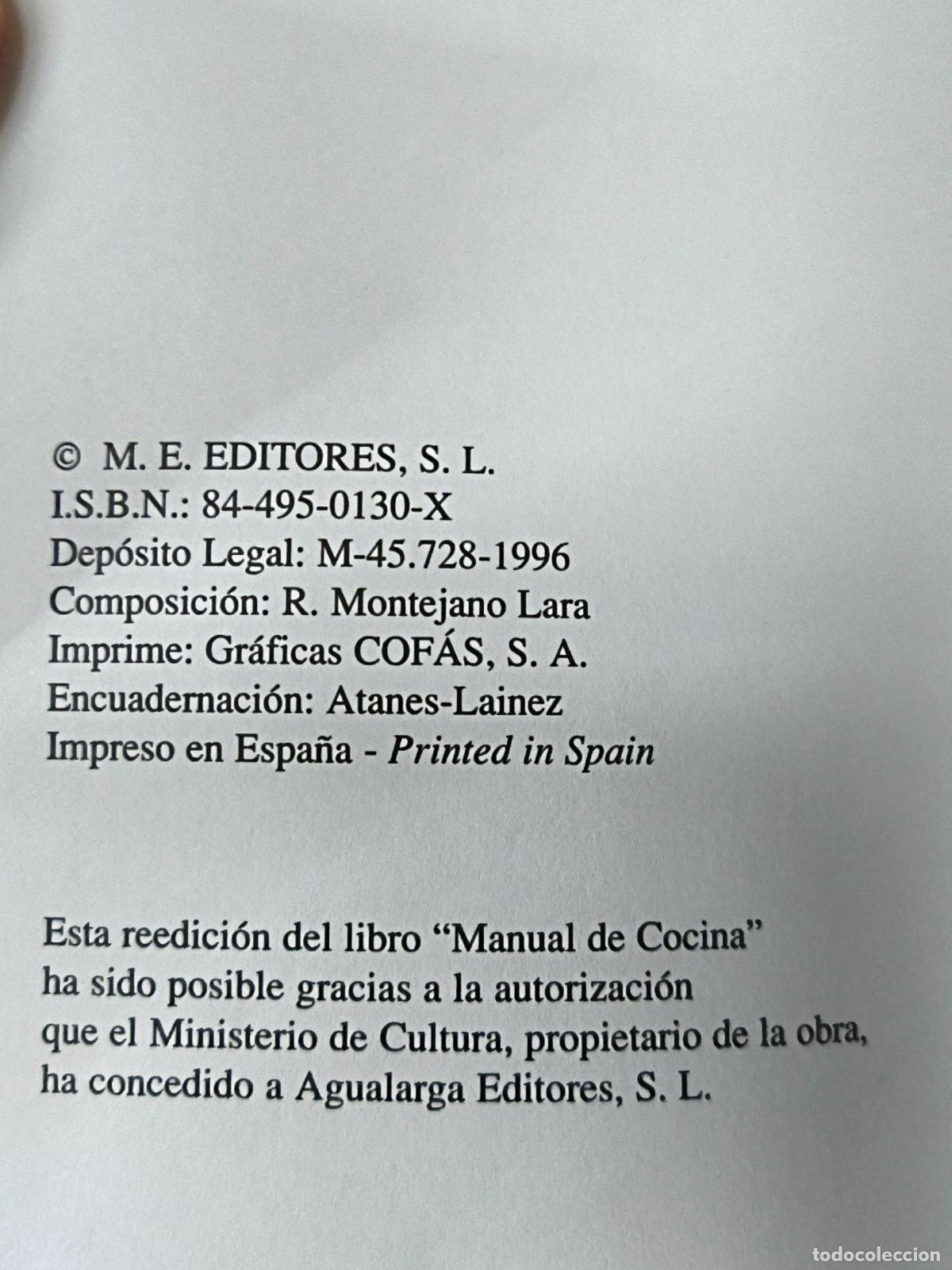 Libros de segunda mano: Cocina - M. E. Editores - Foto 2