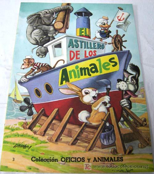 Libros de segunda mano: El astillero de los animales Ed Vasco Americana EVA 1967 cuento Colecci&oacute;n Oficios y animales