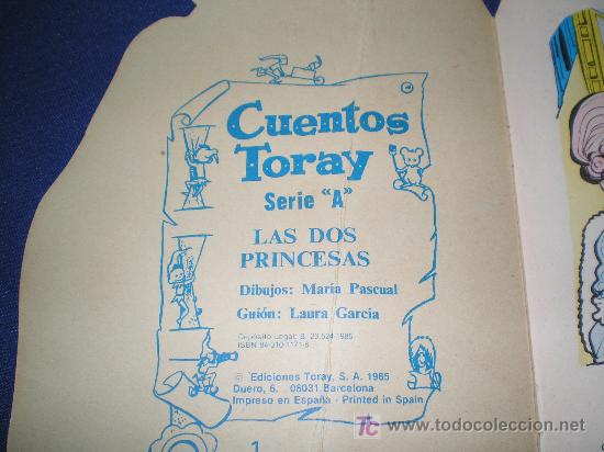 Libros de segunda mano: LAS DOS PRINCESAS. SERIE  A  - EDICIONES TORAY 1985 - Foto 2