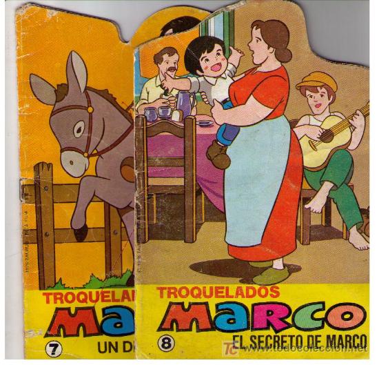 Libros de segunda mano: Lote 2 Cuentos troquelados Marco n&ordm; 7 y 8.Bruguera 1977