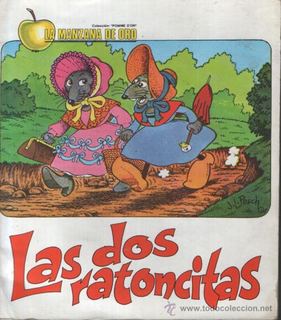 Libros de segunda mano: 2 Cuentos coleccion la manzana de oro: n&ordm; 5 Las dos ratoncitas y n&ordm; 7 la princesa flor. A&ntilde;os 80.