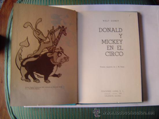Libros de segunda mano: Cuento Walt Disney. Donald y Mickey en el Circo. - Foto 2