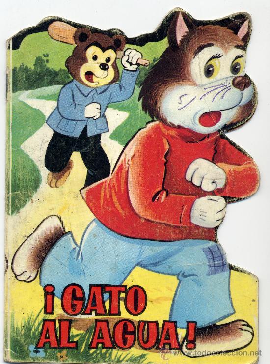 Libros de segunda mano: Cuento troquelado. Edit. Ferma, 1966. Gato al agua - Foto 1