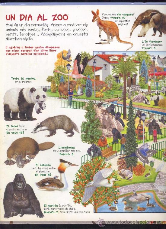 Libros de segunda mano: BUSCA ELS ANIMALS DEL ZOO - MUY ILUSTRADO - Foto 2 - 27589576