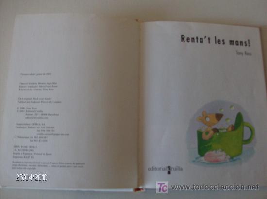 Libros de segunda mano: CUENTO &rdquo;RENTAT LES MANS&middot; ED. CRUILLA EN CATAL&Aacute;N - Foto 3