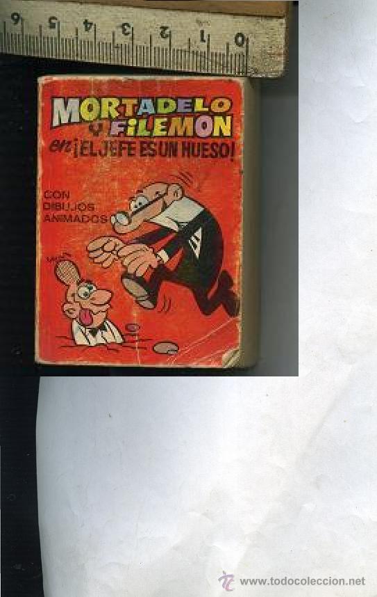 Libros de segunda mano: miniatura MORTADELO Y FILEMON ,,el jefe es un hueso .Bruguera 1976