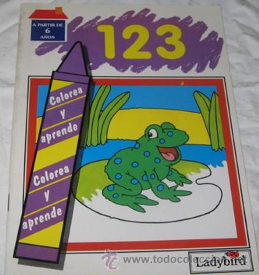 Libros de segunda mano: COLOREA Y APRENDE 123, ED. LADYBIRD, DE 1994 - Foto 1