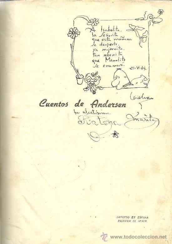 Libros de segunda mano: Cuentos de Andersen / dibujos de Longoria - Foto 2