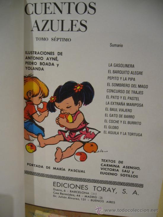 Libros de segunda mano: CUENTOS AZULES. TOMO 7. TORAY 1.978. - Foto 2