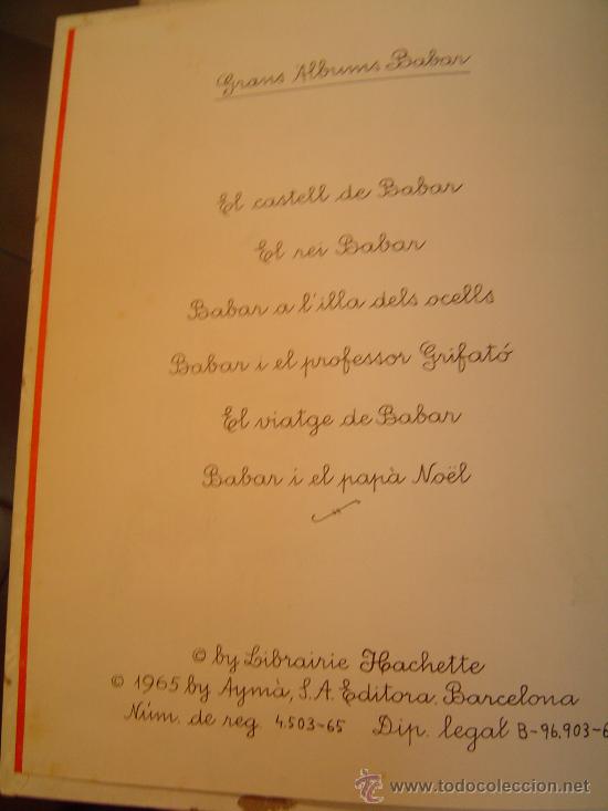 Libros de segunda mano: BABAR El Pap&aacute; No&euml;l edicion en Catala 1965 - Foto 2