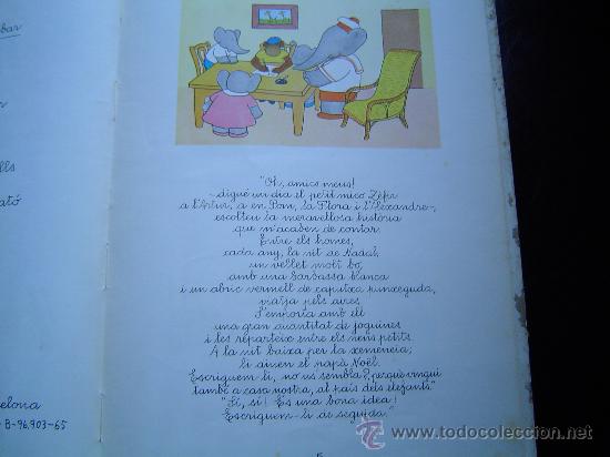 Libros de segunda mano: BABAR El Pap&aacute; No&euml;l edicion en Catala 1965 - Foto 3