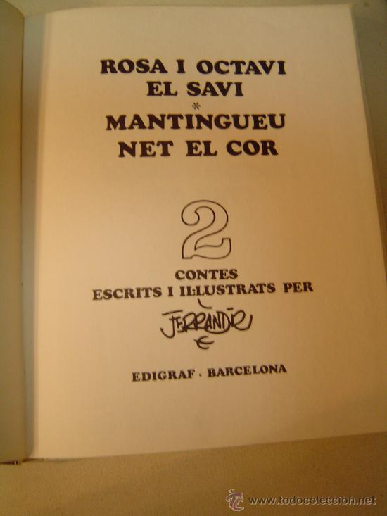 Libros de segunda mano: Cuento Rosa i Octavi el Savi.Mantingueu Net El Cor---EN CATALAN - Foto 2