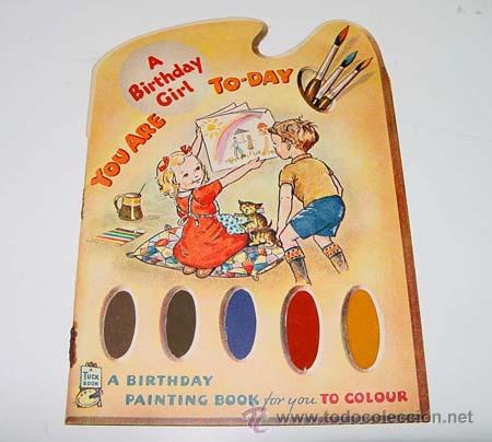 Libri di seconda mano: ANTIGUO CUENTO INGLES PARA COLOREAR - YOU ARE A BIRTHDAY PAINTING BOOK FOR YOU - TO COLOUR - A BIRTH