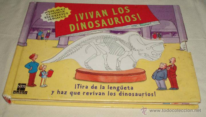 Libros de segunda mano: cuento viva los dinosaurios con lengueta para moverlos