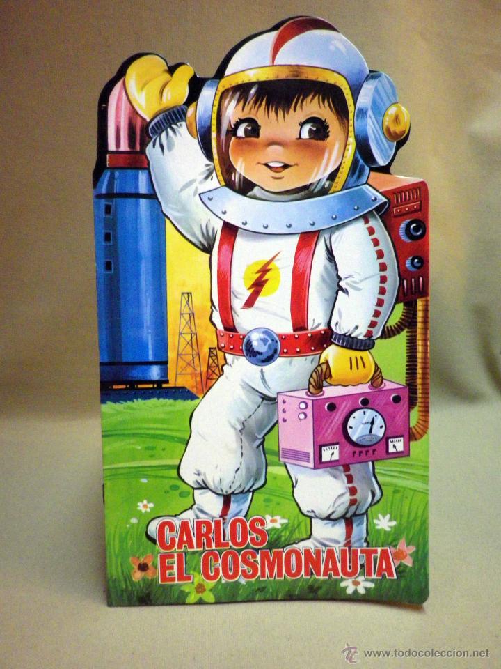 Libros de segunda mano: LIBRO INFANTIL, CUENTO TROQUELADO, PINTA TU CUENTO, CARLOS EL COSMONAUTA, PRODUCTOS COMPACTOS, GUADA
