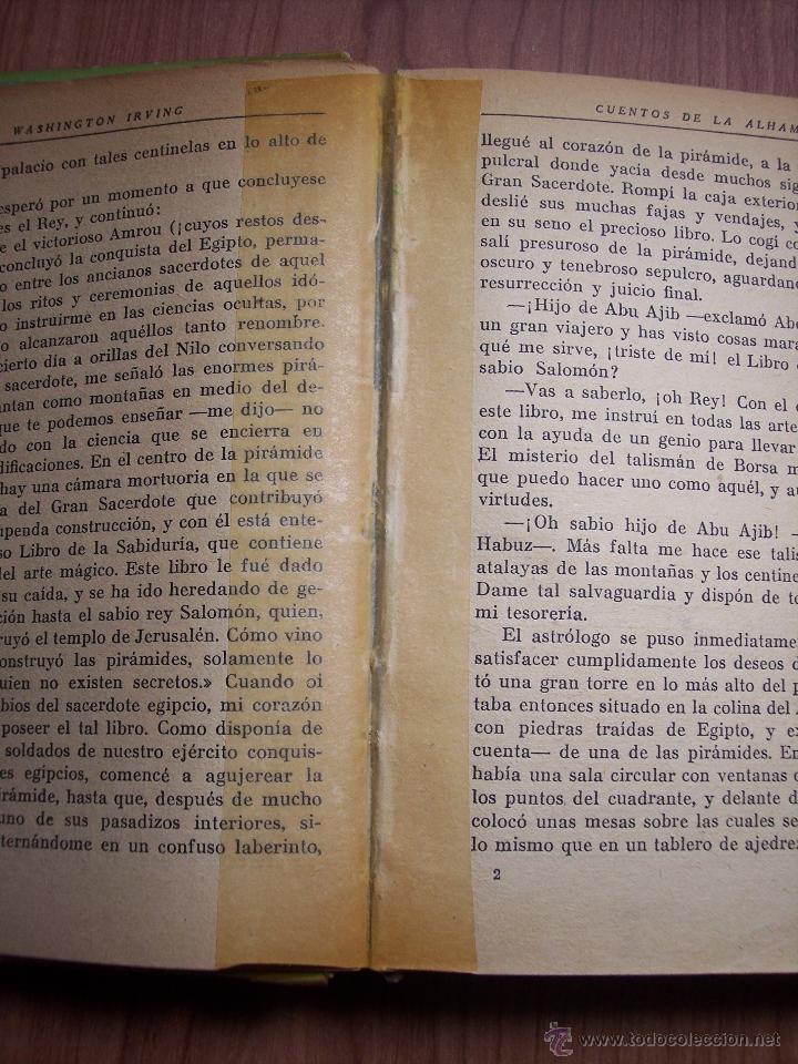 Libros de segunda mano: CUENTOS DE LA ALHAMBRA (WASHINGTON IRVING) - EDITORIAL MATEU - Foto 4