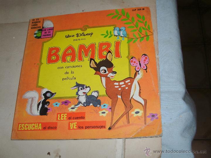 Libros de segunda mano: BAMBI - CUENTO CON DISCO - - Foto 1
