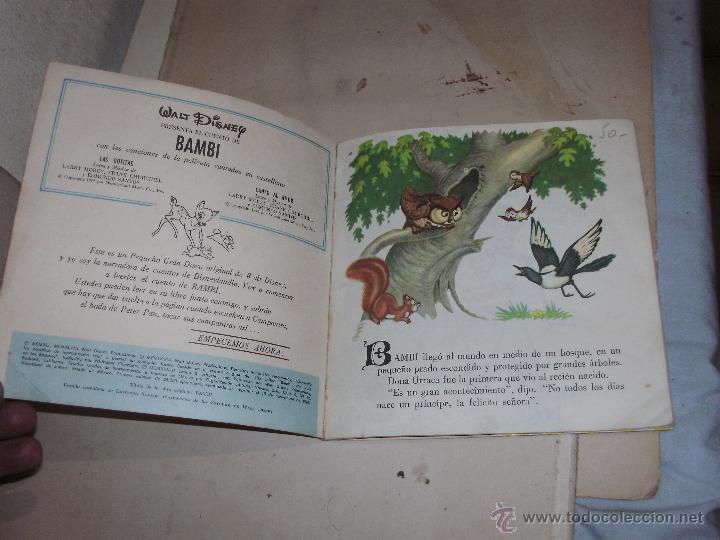 Libros de segunda mano: BAMBI - CUENTO CON DISCO - - Foto 4