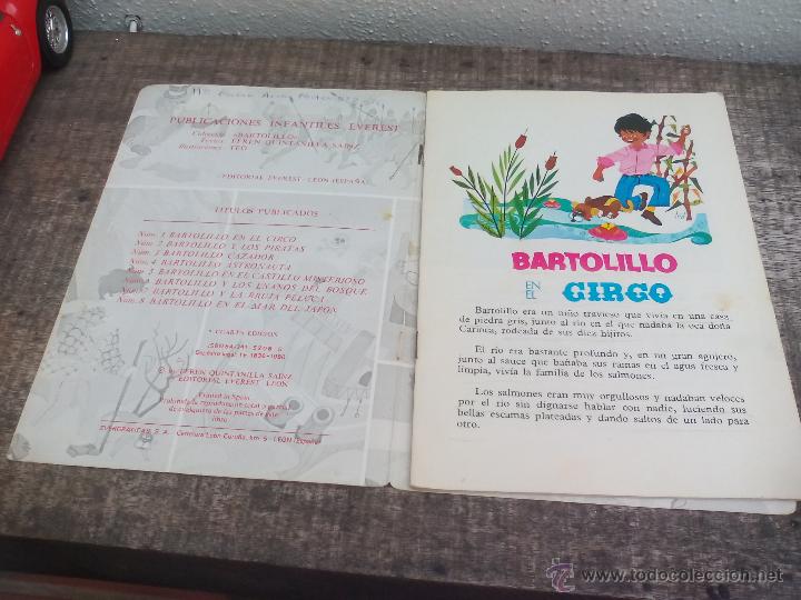 Libros de segunda mano: Bartolillo en el Circo. Colecci&oacute;n Bartolillo n&ordm; 1. 4&ordf; edici&oacute;n 1980 - Foto 2