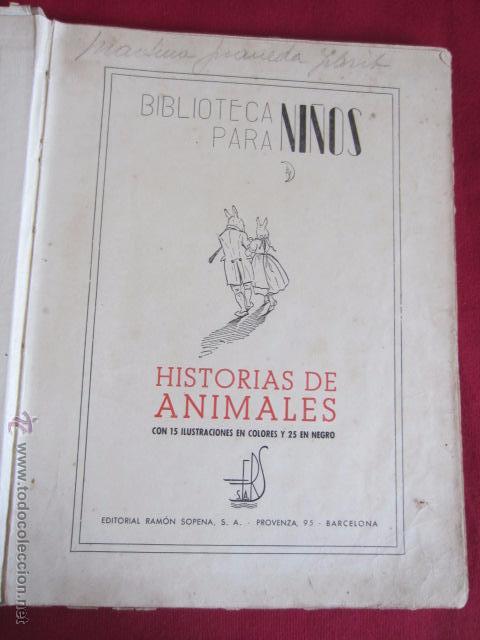 Libros de segunda mano: HISTORIAS DE ANIMALES - 1941 - Foto 2