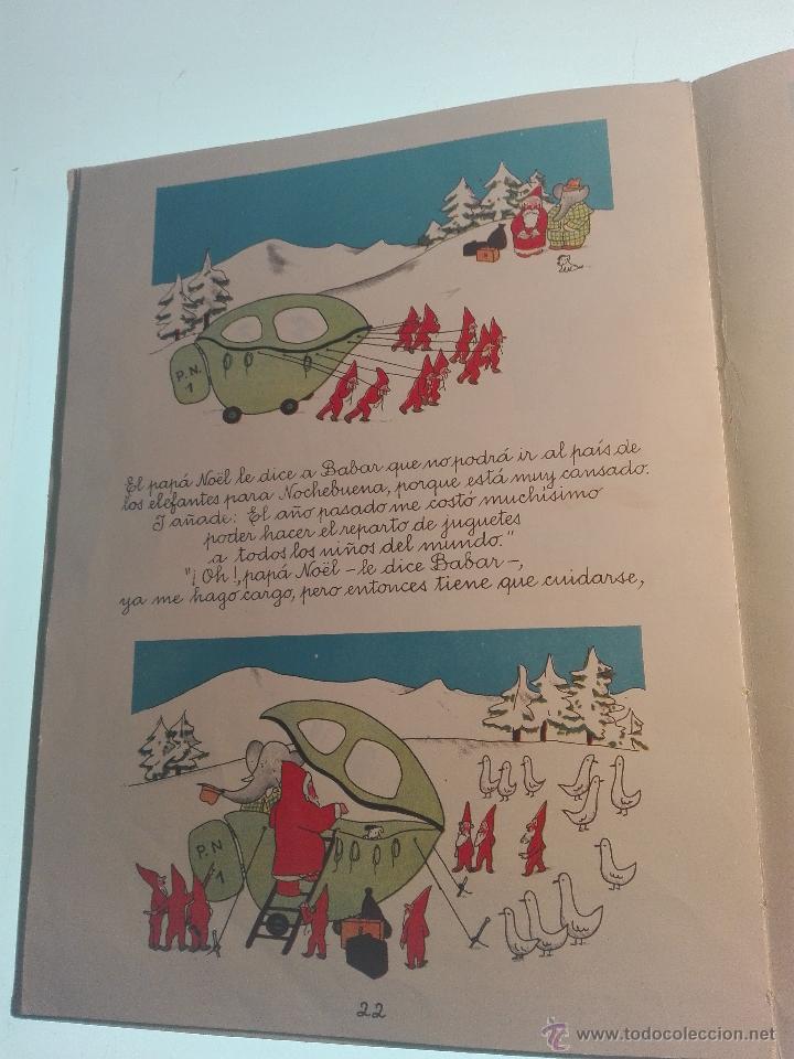 Libros de segunda mano: BABAR Y EL PAPA NOEL - JEAN DE BRUNHOFF - EDITORA AYMA - 1965 - - Foto 4