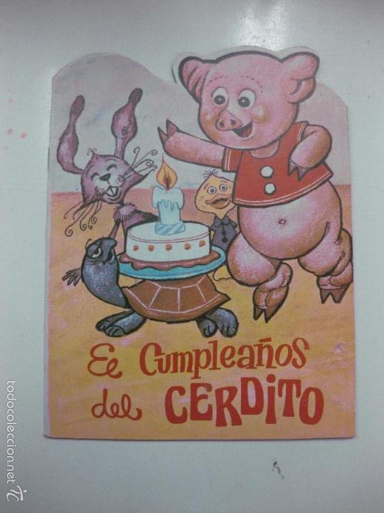 Libros de segunda mano: CUENTO TROQUELADO. EL CUMPLEA&Ntilde;OS DEL CERDITO. EDITORIAL VENLICO 1979 - Foto 1