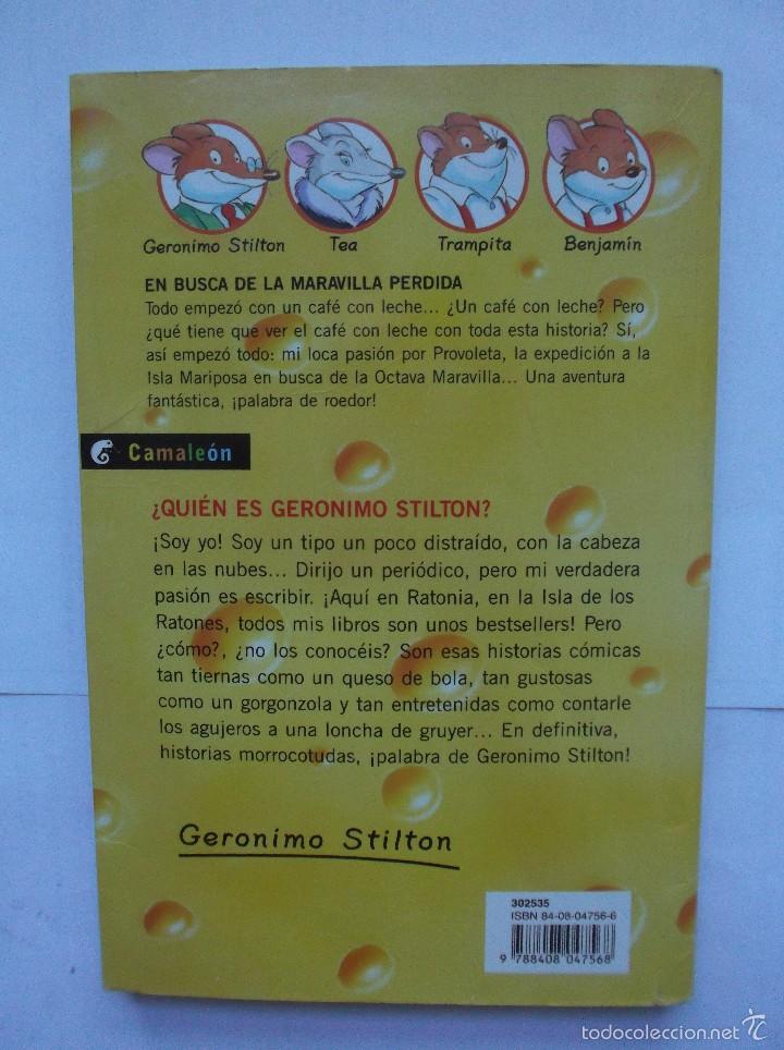 Libros de segunda mano: GERONIMO STILTON - EN BUSCA DE LA MARAVILLA PERDIDA - 2003. - Foto 3