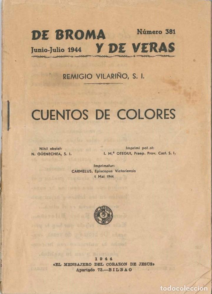 Libros de segunda mano: DE BROMA Y DE VERAS CUENTOS DE COLORES - Foto 1