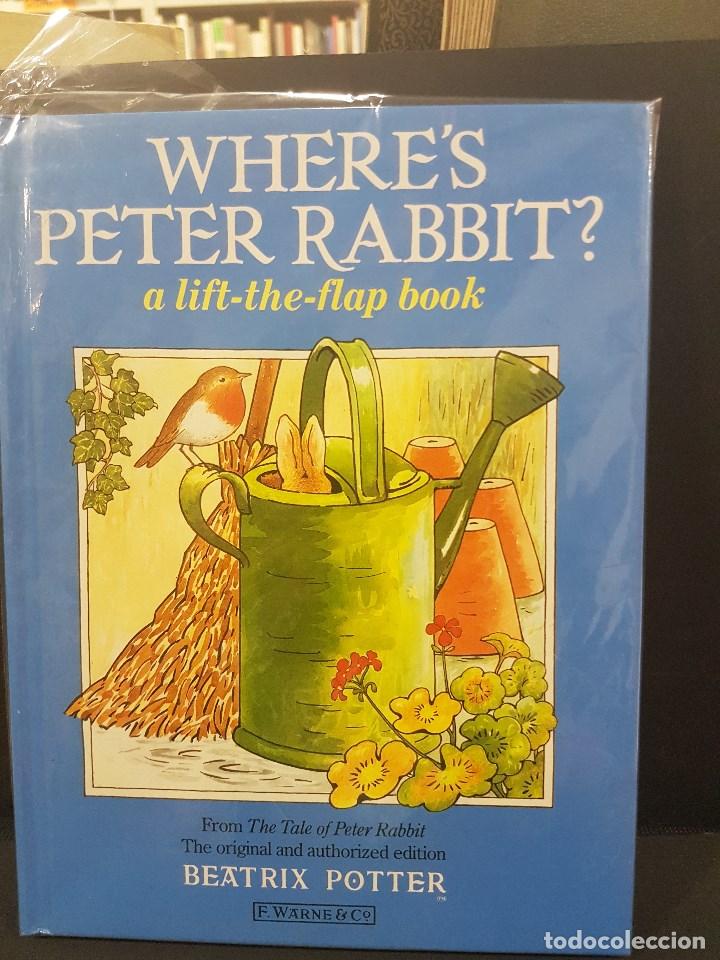 Libros de segunda mano: WHERE&acute;S PETER RABBIT?(LIBRO CON PESTA&Ntilde;AS PARA LEVANTAR)BEATRIX POTTER 1988,EN INGL&Eacute;S,IMPECABLE. - Foto 1