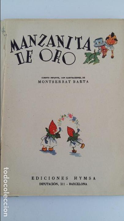Libros de segunda mano: CUENTO INFANTIL MANZANITA DE ORO. EDIC HYMSA. - Foto 2
