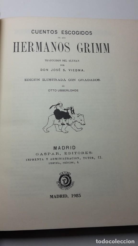 Libros de segunda mano: CUENTOS ESCOGIDOS DE LOS HERMANOS GRIMM..EDICIONES MUSEO UNIVERSAL 1985 - Foto 2