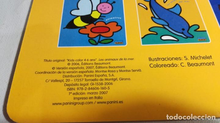 Libros de segunda mano: PARA PINTAR		LOS ANIMALES DEL MAR		PANINI - Foto 3