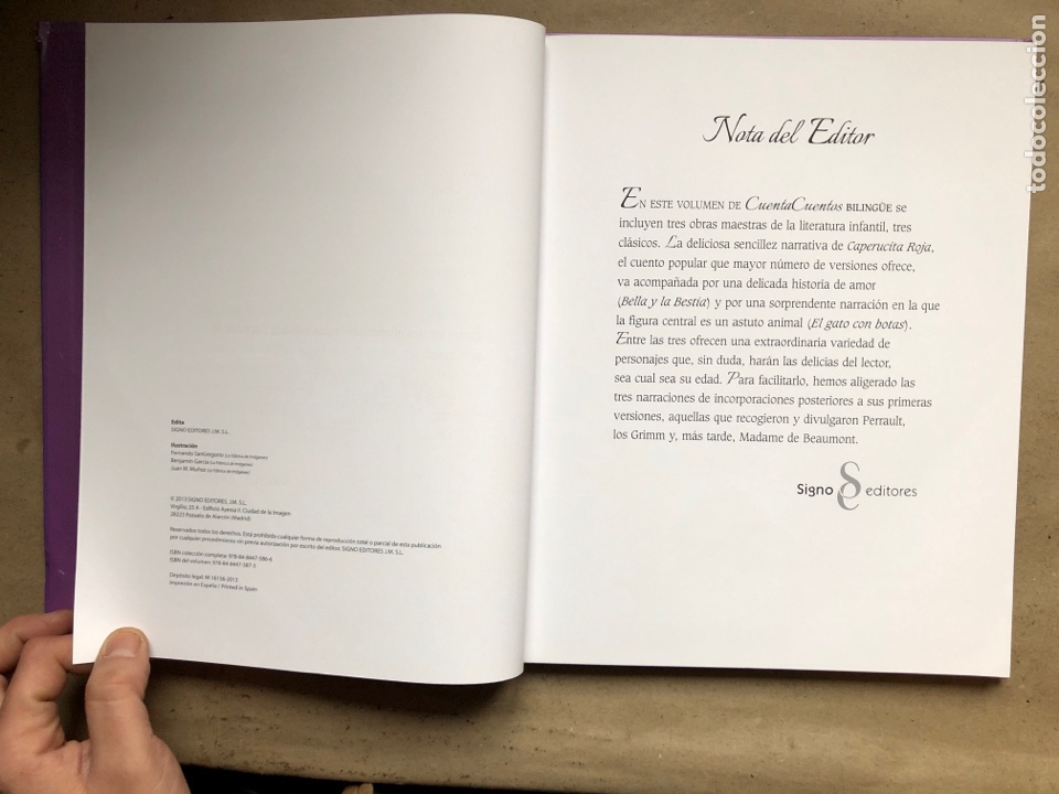 Libros de segunda mano: CUENTACUENTOS (BILING&Uuml;E, ESPA&Ntilde;OL-INGL&Eacute;S). SIGNO EDICIONES 2013. - Foto 3