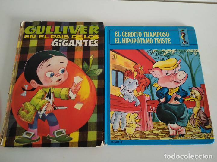 Libri di seconda mano: GULLIVER EN EL PAIS DE LOS GIGANTES N&ordm; 4 1971  Y EL CERDITO TRAMPOSO EL HIPOPOTAMO TRISTE 1982